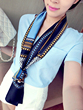 2016春夏季韩国版女士围巾长条形百搭小碎花绸缎丝巾时尚雪纺领巾