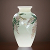 景德镇陶瓷花瓶插花手绘新中式，家居客厅装饰博古架瓷器工艺品摆件