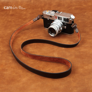 cam-in真皮单反数码相机背带 适用徕卡微单牛皮肩带圆孔型cam2631