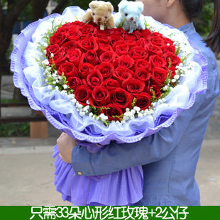 Red roses 33 Flower bouquet Shanghai flower shop flower Shanghai flower express Hongkou Sending flowers Yangpuin the Flower delivery/Flowers simulation/Plants gardening , Flower delivery(City) category - from Buy2taobao.com to provide professional Taobao agent buy service