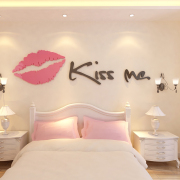 卧室温馨床头装饰3d立体墙贴背景客厅贴纸结婚用品婚房布置浪漫