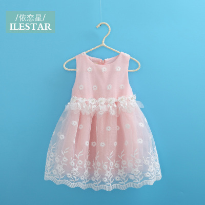 小女孩纱裙粉色女童连衣裙儿童衣服女裙子夏3