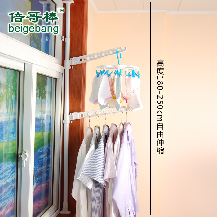Windowsill Single pole Clothes hanger simple and easy Telescoping Clothes hanger balcony Clothes hanger fold indoor coat hangerin the Storage consolidation , Wash clothing/Sun/Care Products , Landmark/Lift drying racks category - from Buy2taobao.com to provide professional Taobao agent buy service