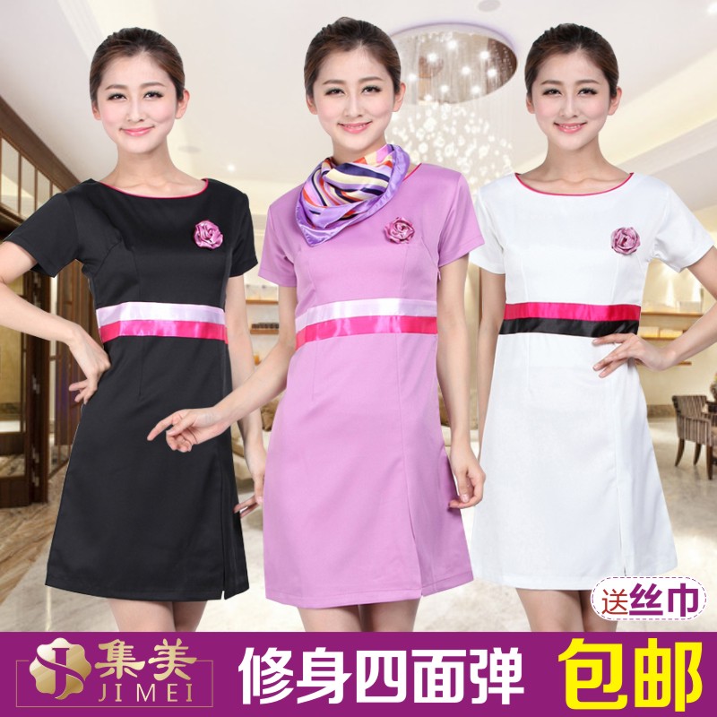 美容师工作服秋冬装 美容院工作服新款 美容服 美容师服连衣裙|ruв категории Женская одежда, костюм/студенты школьную форму/обмундирования, профессионального женский костюм - от Buy2taobao.com для оказания профессиональной услуги покупки агента Taobao