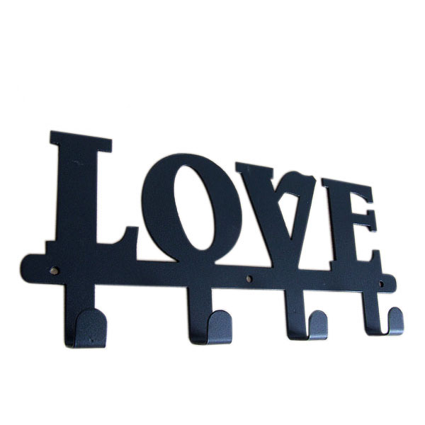 B040原创设计字母LOVE铁艺衣帽挂田园墙上挂钩创意排钩32厘米简约在类目 收纳整理, 家庭整理用具, 挂钩/粘钩中 - 来自Buy2taobao.com提供专业的淘宝代购服务