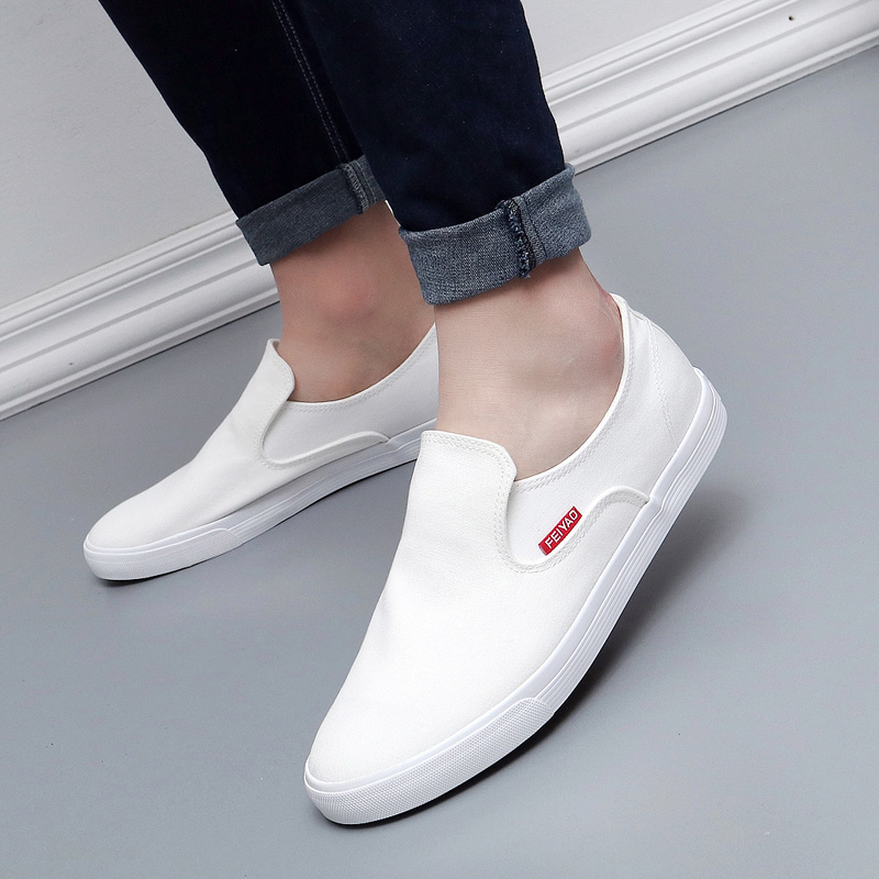 White canvas shoes Men's Shoes man Pedal Lazy shoes Korean Edition Trendy shoes fashion leisure time comfortable Cloth shoesin the Men's Shoes, Canvas shoes category - from Buy2taobao.com to provide professional Taobao agent buy service