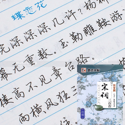 智品图书包邮 墨点字帖 宋词三百首行楷 荆霄鹏硬笔钢笔行楷书法练