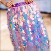 珍兽岛原创自制重工美人鱼，背带裙彩虹，古董vintage半身裙中长款