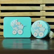 喜糖盒宝宝满月回礼百天生日周岁创意方形蓝色粉色装烟大号糖果盒