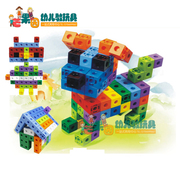 贝旺儿童小天地玩具小颗粒拼装幼儿园建构区材料塑料方块立体积木