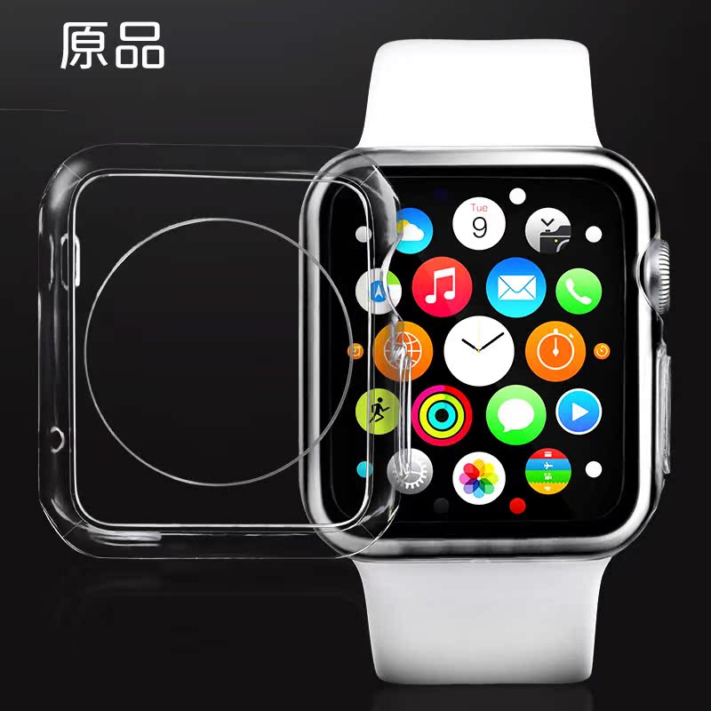 原品 apple watch保护壳 苹果智能手表套硅胶套透明超薄保护壳