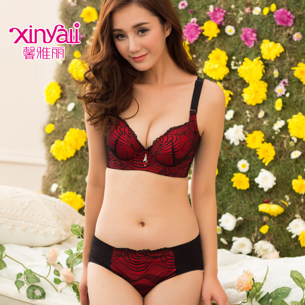 夏季品牌女人心梦芭莎新美婷爱戴文胸2015新调整型收副乳文胸套装