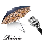 Rainie绅士骷髅头雨伞创意男士长柄伞个性时尚油画双层印花伞女士