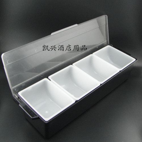 酒吧台用品四4格翻盖多格塑料调味盒味盅可拆式调料盒水果盒酱盒在类目 厨房/烹饪用具, 厨用小工具/厨房储物, 储物瓶罐/厨房储物器皿, 调味瓶罐中 - 来自Buy2taobao.com提供专业的淘宝代购服务