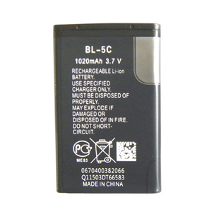 诺基亚BL-5C通用锂电池插卡音箱电池1020mAh3.7V3.8Wh播放器用