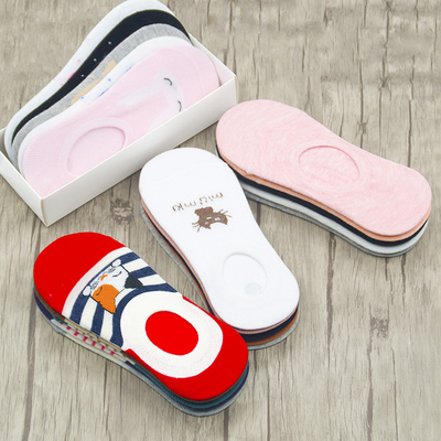 袜子女士船袜男短棉袜四季袜低帮夏季透气薄款隐形袜浅口硅胶防滑