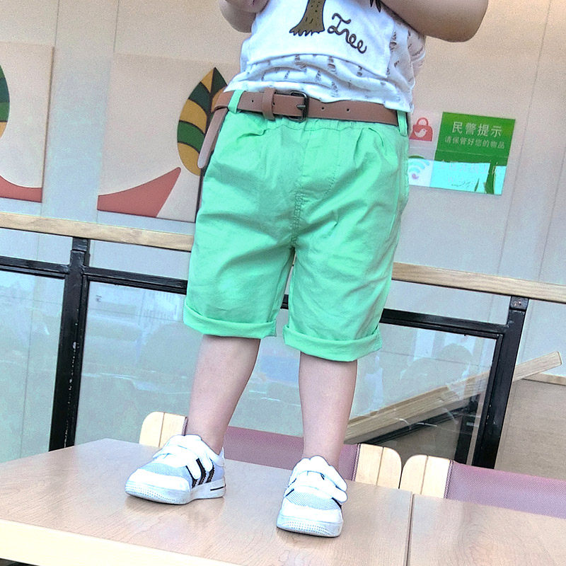 儿童休闲中裤小童可开裆童裤男童2016夏季新款纯色裤子潮宝宝夏款