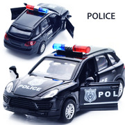合金回力警车系列车模，带声光儿童玩具车，110警车仿真警车车模