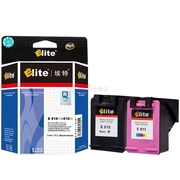 埃特(elite)e818黑色，+彩色墨盒，套装(适用惠普deskjetf2418