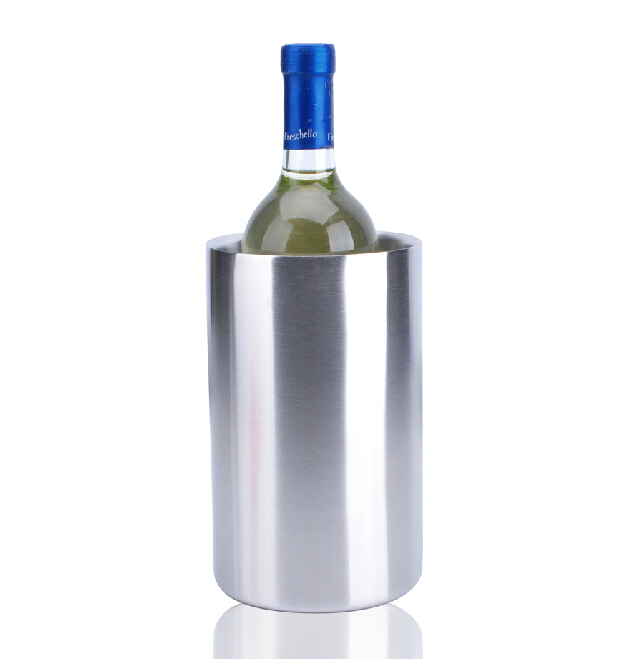 Stainless steel vase Ice Bucket Red wine barrels bar double-deck Champagne bucket Sanding Ice bucket trumpetin the Tableware , Flagon/Wineglass/Wine , Ice Bucket category - from Buy2taobao.com to provide professional Taobao agent buy service
