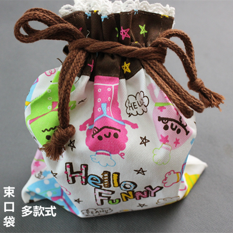 Xiuling firm Cotton Twill lace Cartoon Drawstring Convenient bags Storage bag Cartoon imagesin the Accessories/Leather belt/Hat/Muffler , Handkerchief category - from Buy2taobao.com to provide professional Taobao agent buy service