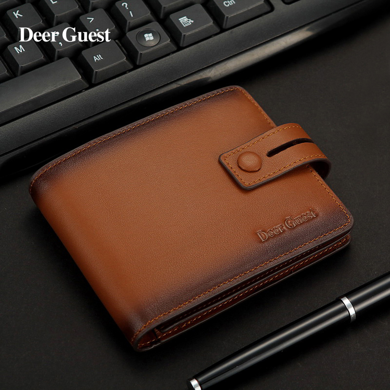 deerguest 钱包男士短款真皮正品皮夹男式超薄休闲商务牛皮钱夹潮在类目 箱包皮具/热销女包/男包, 钱包中 - 来自Buy2taobao.com提供专业的淘宝代购服务