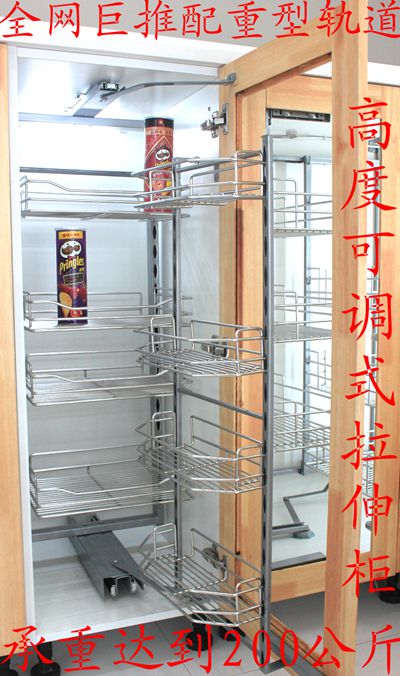 厨房橱柜高柜拉篮大怪物不锈钢304阻尼转角联连动高深柜拉篮在类目 家装主材, 厨房, 拉篮中 - 来自Buy2taobao.com提供专业的淘宝代购服务