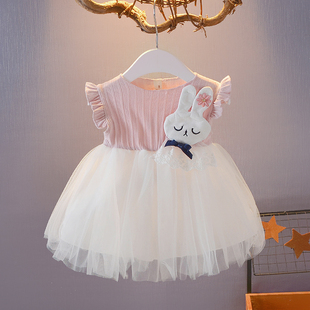 无袖公主裙，0-1-2-3岁女宝宝背心连衣裙夏装，蓬蓬裙女童网纱裙