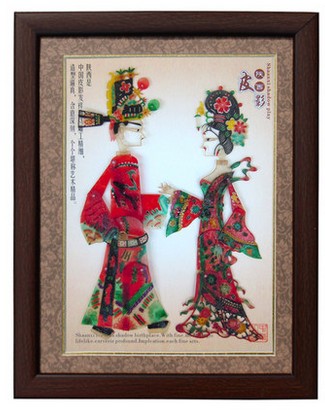 陝西皮影禮品人物 鏡框皮影家居裝飾畫 公司會議禮品中國工藝品在類目 特色手工藝, 地區民間特色手工藝, 皮影中 - 來自Buy2taobao.com提供專業的淘寶代購服務
