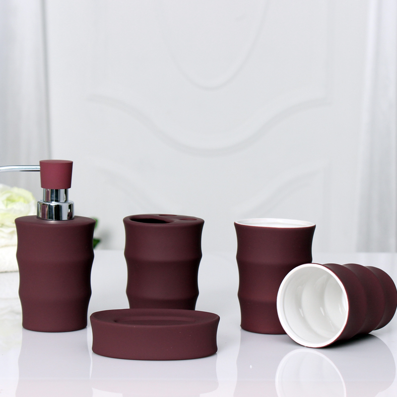 fashion Beautiful ceramics bathroom Five-piece originality TOILET Shower Room Supplies Teeth Cups Wash and rinse suitin the Family/Personal Cleaning Tools , Sanitary appliances/Bathroom accessories , Toiletries Kit category - from Buy2taobao.com to provide professional Taobao agent buy service
