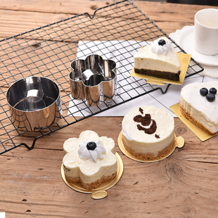 焙思奇慕斯圈不锈钢切模小蛋糕模具，圆形心形方形烘焙工具
