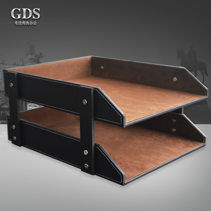 Leatherwear double-deck file Data rack Desktop 2 file Storage rack high-grade Business office Supplies Special Offerin the Electronic Dictionary/Electronic paper book/Stationery , Shelves/Display items , File Block/Document holder/File box category - from Buy2taobao.com to provide professional Taobao agent buy service
