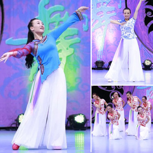 红草莞儿新款广场舞服 春英格格杨艺舞蹈服春秋款 王梅广场舞服装