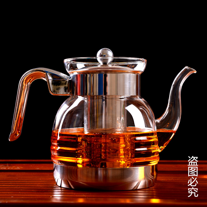 manual Heat transparent Glass Tea Set Flowers Teapot 1300mlin the Tableware , Tea set , Tea package category - from Buy2taobao.com to provide professional Taobao agent buy service