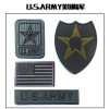 美国usarmy陆军臂章，美军迷彩服四件套臂章胸章刺绣，毛面魔术贴章