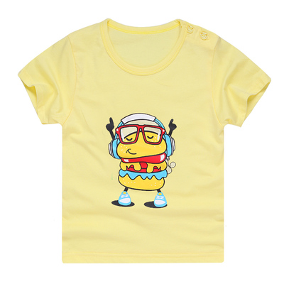 鲁东宝宝短袖t恤婴儿卡通男童夏装女童纯棉t恤上衣中小童新款T恤