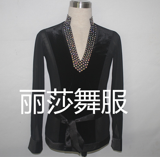 麗莎舞服男士舞蹈服裝拉丁襯衣 練功服 新款長袖拉丁舞上衣在類目 運動/瑜伽/健身/球迷用品, 舞蹈/健美操/體操, 拉丁舞, 拉丁舞上裝中 - 來自Buy2taobao.com提供專業的淘寶代購服務