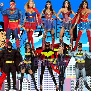 超人服装cosplay化妆舞会正义联盟，衣服演出角色，装扮成人男女超人