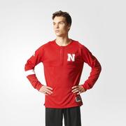 Adidas/阿迪达斯T恤男长袖圆领时尚印花透气红色美国直邮AZ1583