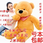 毛绒玩具泰迪熊布娃娃，抱枕公仔大号，1.6米1.8抱抱熊大熊生日礼物女