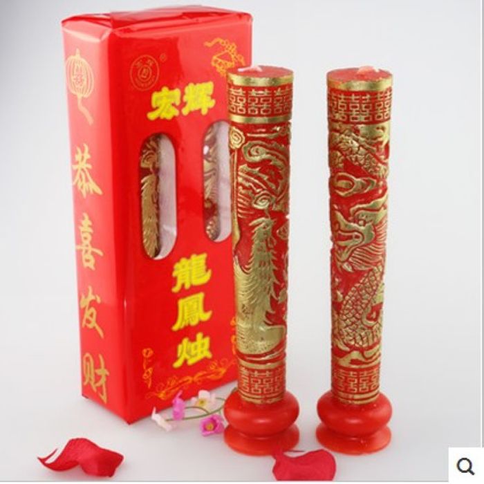 結婚用品環保無煙大號蠟燭龍鳳蠟燭洞房花燭紅燭壹對浪漫中式在類目 節慶用品/禮品, 蠟燭中 - 來自Buy2taobao.com提供專業的淘寶代購服務
