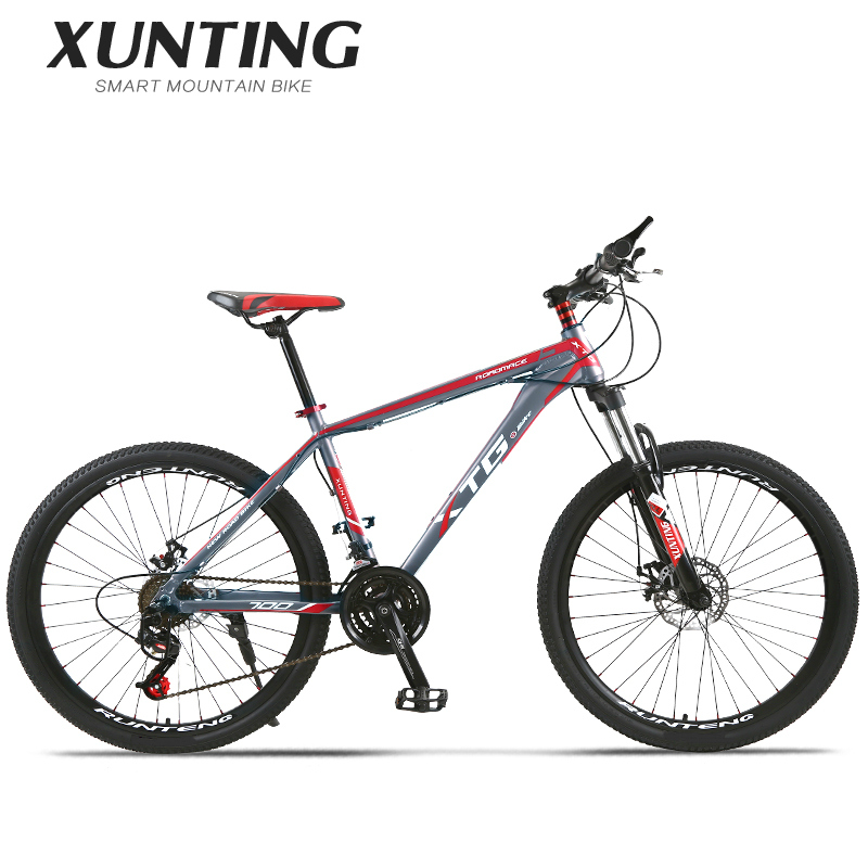 刹烤漆减震男女新款迅霆自行车24寸26寸山地