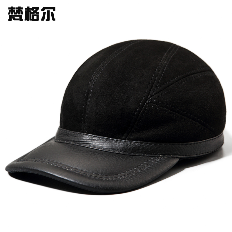 Fur one Hat Autumn and winter Thick cotton Middle and old age Baseball cap the elderly Leather hat outdoors Ear dadin the Accessories/Leather belt/Hat/Muffler , Hat category - from Buy2taobao.com to provide professional Taobao agent buy service