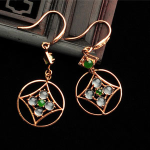 quality goods Myanmar natural Ice kinds of jade Earrings 18K rose Jin Xiang Yu Earrings Versatile Female modelsin the Jewelry/Diamond/Jade/Gold , Jade (New) , Earring category - from Buy2taobao.com to provide professional Taobao agent buy service
