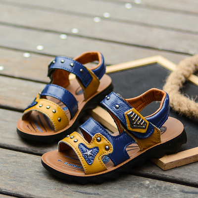 fasriley2016新款小学生男童凉鞋夏季韩版皮凉