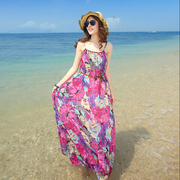 胖mm长裙泰国海滩波西米亚海边度假巴厘岛沙滩裙女夏海南三亚大码