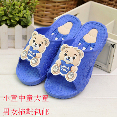 夏季居家儿童宝宝浴室防滑凉拖鞋小孩室内大童小童男女卡通沙滩鞋