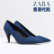 上下架计划:zara正品女鞋秋季新款女士高跟鞋尖头浅口锥形跟高跟单鞋7818/301