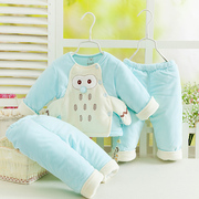婴儿棉衣三件套新生儿棉服，外套冬装0-3个月，男女宝宝棉袄加厚套装