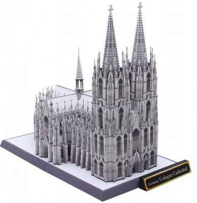 立体折纸手工制作模型剪纸 德国科隆大教堂 复古著名建筑 3d纸模